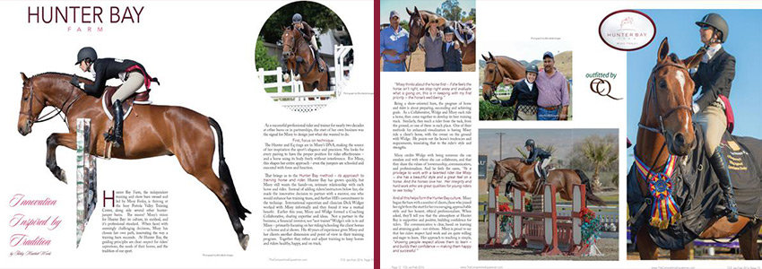 Read more about the article Hunter Bay Farm featured in The Competitive Equestrian